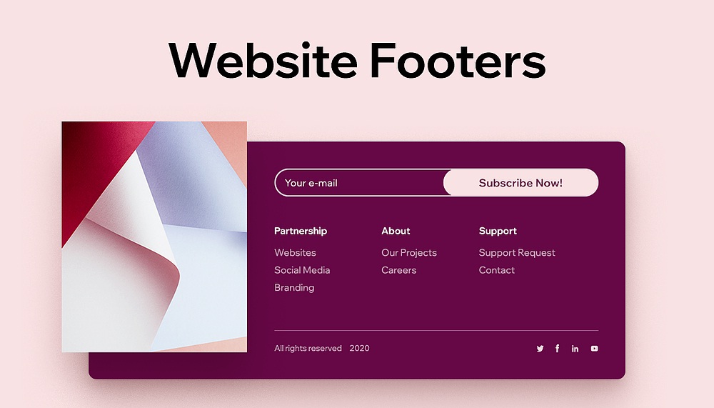 website footer designing